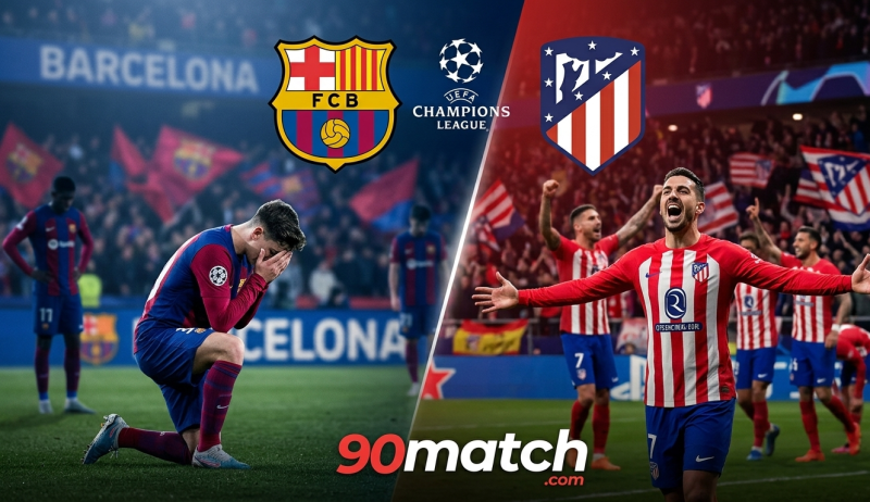 أتلتيكو مدريد يطيح ببرشلونة من دوري الأبطال رغم الخسارة في ليلة البطاقة الحمراء