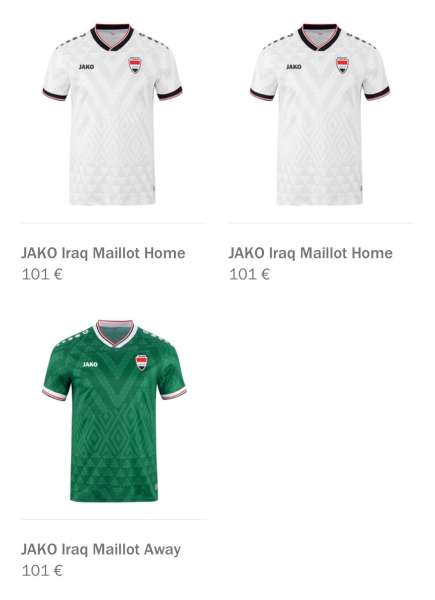 جاكو تكشف رسمياً عن قمصان منتخب العراق الجديدة استعداداً لكأس العالم 2026