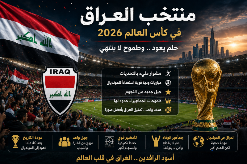 من التصفيات إلى المونديال.. قصة عودة العراق إلى المسرح العالمي ورهان العراقيون على هذا الجيل